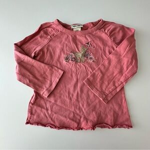 OshKosh B'gosh Rose Long Sleeve Tee with Deer Design